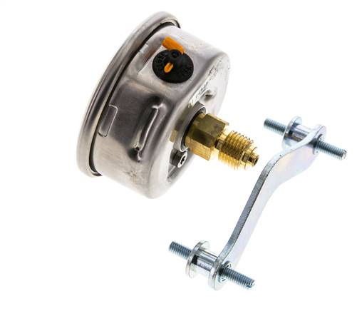 Manomètre à glycérine G1/4 raccord arrière 0 à 4 bar 63mm WIKA
