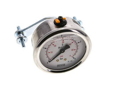 Manomètre à glycérine G1/4 raccord arrière 0 à 4 bar 63mm WIKA