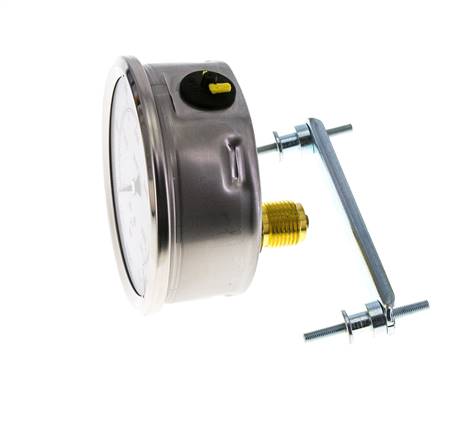 Manomètre à glycérine G1/2 raccord arrière 0 à 600 bar 100mm WIKA