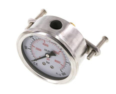 Manomètre à glycérine G1/4 raccord arrière 0 à 600 bar 63mm