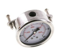 Manomètre à glycérine G1/4 raccord arrière 0 à 600 bar 63mm