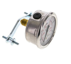 Manomètre à glycérine G1/4 raccord arrière 0 à 600 bar 63mm WIKA