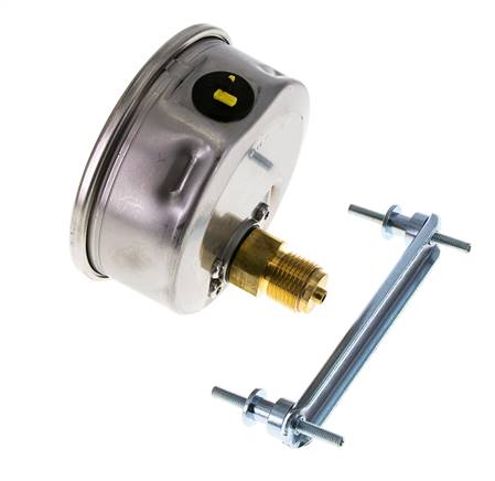 Manomètre à glycérine G1/2 raccord arrière 0 à 60 bar 100mm WIKA