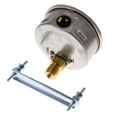 Manomètre à glycérine G1/2 raccord arrière 0 à 60 bar 100mm WIKA