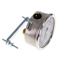 Manomètre à glycérine G1/2 raccord arrière 0 à 60 bar 100mm WIKA