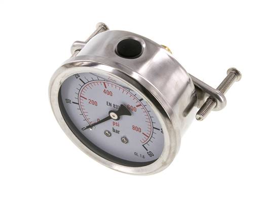 Manomètre à glycérine G1/4 raccord arrière 0 à 60 bar 63mm