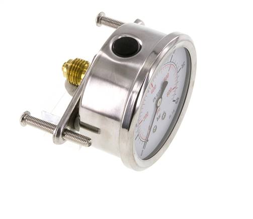 Manomètre à glycérine G1/4 raccord arrière 0 à 60 bar 63mm