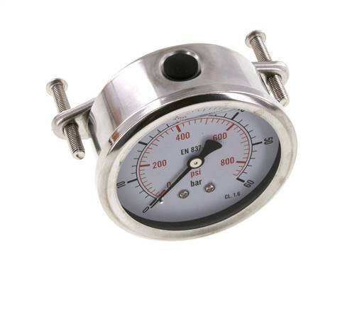 Manomètre à glycérine G1/4 raccord arrière 0 à 60 bar 63mm