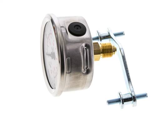 Manomètre à glycérine G1/4 raccord arrière 0 à 60 bar 63mm WIKA
