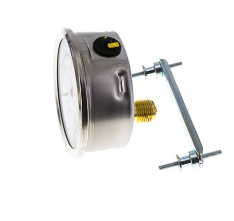 Manomètre à glycérine G1/2 raccord arrière 0 à 6 bar 100mm WIKA