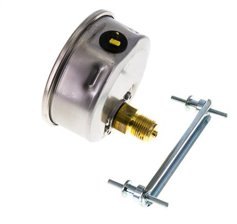 Manomètre à glycérine G1/2 raccord arrière 0 à 6 bar 100mm WIKA