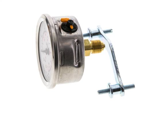 Manomètre à glycérine G1/4 raccord arrière 0 à 6 bar 63mm WIKA