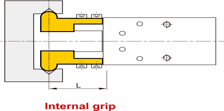 Pince pneumatique D20 mm à 2 mors parallèles à double action Course longue Mors standard à trou traversant