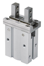 Pince pneumatique D16 mm à 2 mors parallèles à ressort ouvert Mors à trou traversant étroit