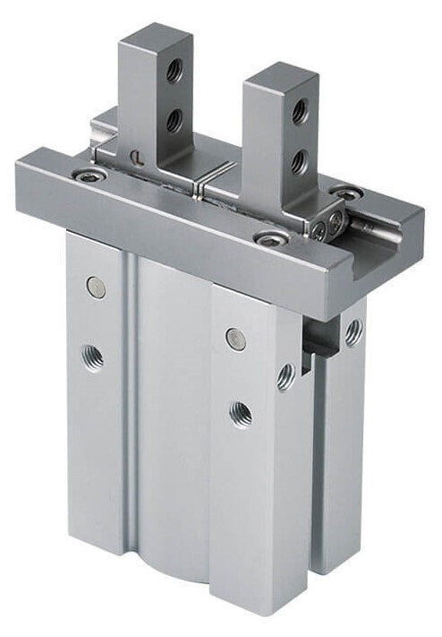 Grippeur pneumatique D20 mm à 2 mors parallèles à double action, à longue course et à taraudage latéral