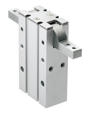 Grippeur pneumatique D20 mm 2 mâchoires 180 deg angulaires à double action Mâchoires standard à trou traversant