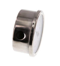 -1..0.6 Bar (-15..9 psi) Manomètre à glycérine inférieur Acier inoxydable/laiton 63 mm Classe 1.6