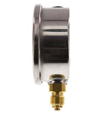 -1..15 Bar (-15..218 psi) Manomètre à glycérine inférieur Acier inoxydable/laiton 63 mm Classe 1.6