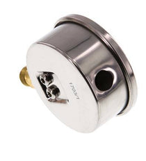 -1..15 Bar (-15..218 psi) Manomètre à glycérine inférieur Acier inoxydable/laiton 63 mm Classe 1.6