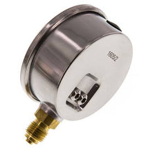 -1..1.5 Bar (-15..22 psi) Manomètre à glycérine inférieur Acier inoxydable/laiton 63 mm Classe 1.6