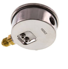 -1..1.5 Bar (-15..22 psi) Manomètre à glycérine inférieur Acier inoxydable/laiton 63 mm Classe 1.6