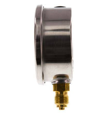 -1..3 Bar (-15..44 psi) Manomètre à glycérine inférieur Acier inoxydable/laiton 63 mm Classe 1.6