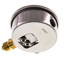 -1..3 Bar (-15..44 psi) Manomètre à glycérine inférieur Acier inoxydable/laiton 63 mm Classe 1.6