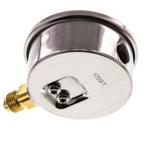 -1..5 Bar (-15..73 psi) Manomètre à glycérine inférieur Acier inoxydable/laiton 63 mm Classe 1.6