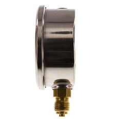 0..1 Bar (0..15 psi) Manomètre à glycérine inférieur Acier inoxydable/laiton 63 mm Classe 1.6