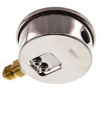 0..1 Bar (0..15 psi) Manomètre à glycérine inférieur Acier inoxydable/laiton 63 mm Classe 1.6