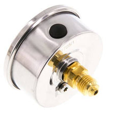 0..400 Bar (0..5802 psi) Glycerin Pressure Gauge Rear Stainless steel/Brass 63 mm Class 1.6