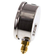 0..60 Bar (0..870 psi) Manomètre à glycérine inférieur Acier inoxydable/laiton 63 mm Classe 1.6