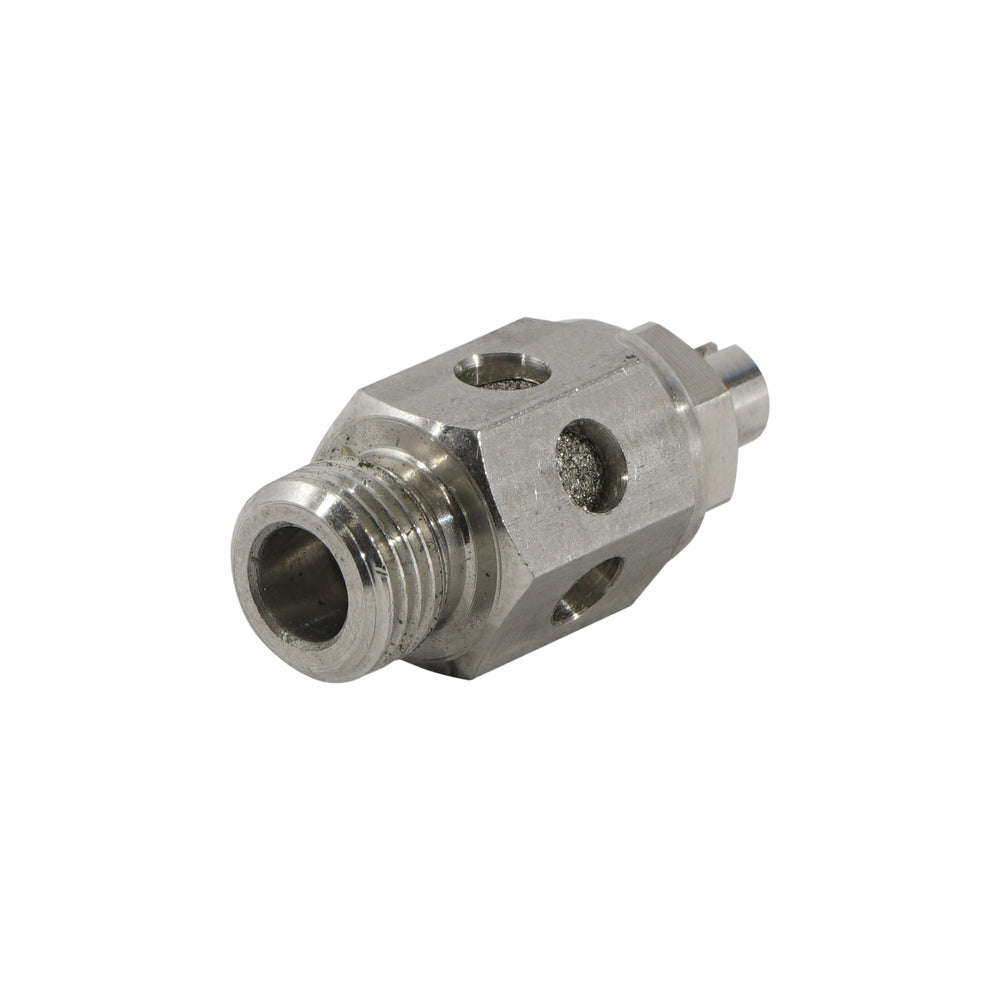 Valve d'étranglement en acier inoxydable G1/8" avec silencieux