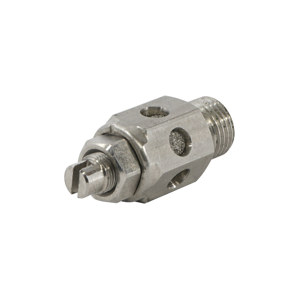 Valve d'étranglement en acier inoxydable G1/8" avec silencieux