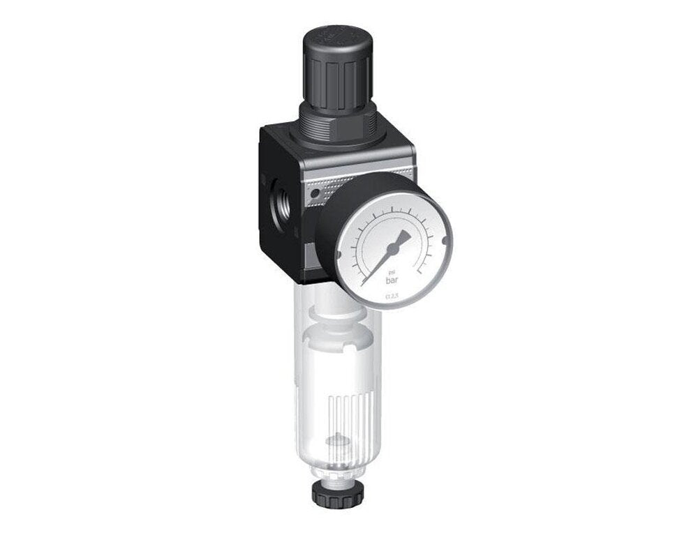 Filter-Regulator G3/8'' 1600 l/min 0.5-10.0bar/7-145psi Auto Cylinder Lock E-11 Polycarbonate Multifix 1