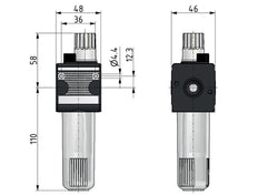 Lubrificateur G3/8'' Polycarbonate Multifix 1