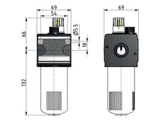 Lubrificateur G1/2'' Polycarbonate Multifix 2