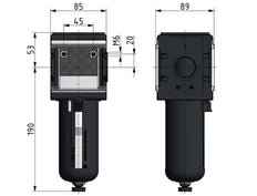 Filtre 5microns G1'' 8000l/min Semi-Auto Metal Multifix 4