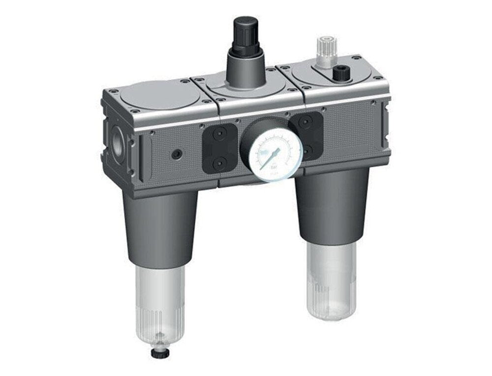 FRL 3 Parties G3/4'' 13500l/min 0.1-3.0bar/1-44psi Verrouillage de Cylindre Semi-Automatique en Polycarbonate Multifix 5