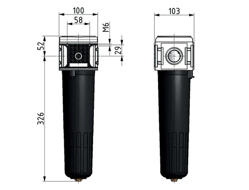 Filtre à charbon actif G1'' 5500l/min Semi-Auto Metal Multifix 5