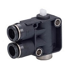 Vanne mécanique à 2 voies, normalement fermée, 6mm, à broche