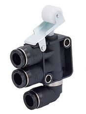 Vanne mécanique 3/2 à tube normalement ouvert de 4 mm pour échappement à rouleaux