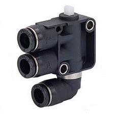 Vanne mécanique à 3/2 voies, 6mm, normalement fermée, à broche, pour échappement tubulaire