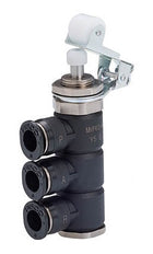 4mm Normalement fermé Tube d'échappement Montage sur panneau Type de rouleau 3/2 voies Vanne mécanique