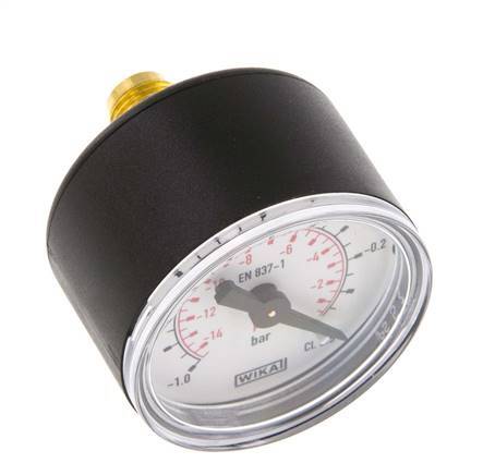 -1..0 Bar (-15..0 psi) pression Arrière Plastique/laiton 40 mm Classe 2.5