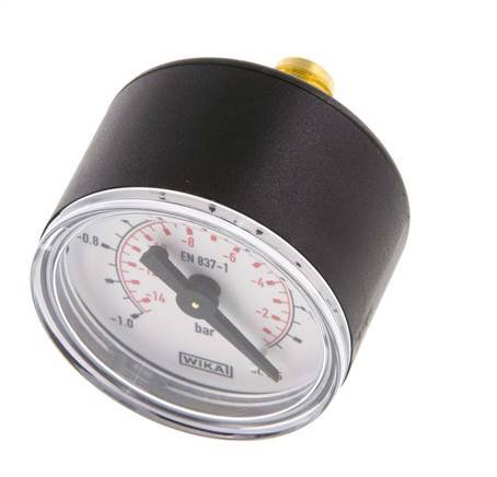 -1..0 Bar (-15..0 psi) pression Arrière Plastique/laiton 40 mm Classe 2.5