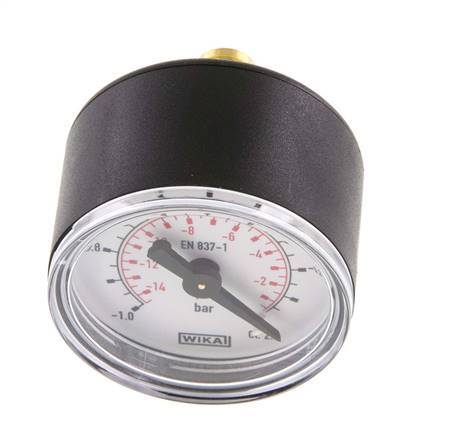 -1..0 Bar (-15..0 psi) pression Arrière Plastique/laiton 40 mm Classe 2.5