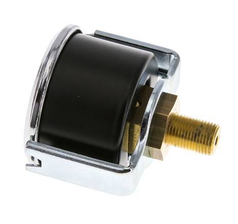 -1..0 Bar (-15..0 psi) Panel Mount Pressure Gauge Steel/Brass 40 mm Class 2.5 (Bracket)