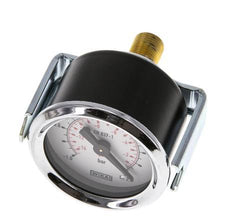 -1..0 Bar (-15..0 psi) Manomètre à encastrer Acier/laiton 40 mm Classe 2.5 (Support)