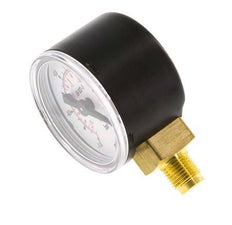 -1..0 Bar (-15..0 psi) Pressure Gauge Below Steel/Brass 40 mm Class 1.6
